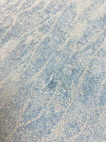 Designer Water & Stain Resistant Aqua Blue Chenille Upholstery Fabric WHS 4544