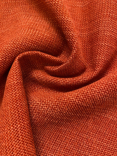 Designer Water & Stain Resistant Tweed Coral Orange MCM Mid Century Modern Upholstery Fabric WHS 4340