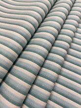 Load image into Gallery viewer, Designer Seafoam Teal Stripe Upholstery Drapery Fabric WHS 4406