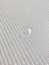 Load image into Gallery viewer, 1 1/4 Yd Designer Grey Cream Stripe Water &amp; Stain Resistant Upholstery Fabric WHS 4281
