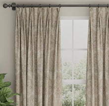 Load image into Gallery viewer, Spanish Made Damask Brocade Taupe Beige White Upholstery Drapery Fabric CF