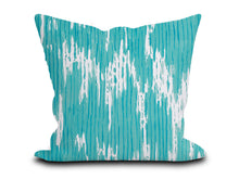 Load image into Gallery viewer, Custom Pillow Cover in Thibaut Abstract Maverick in Spa Blue - One Side