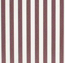 Load image into Gallery viewer, Heavy Duty Outdoor Solution Dyed Acrylic Wine Red Cream Stripe Upholstery Drapery Fabric CF