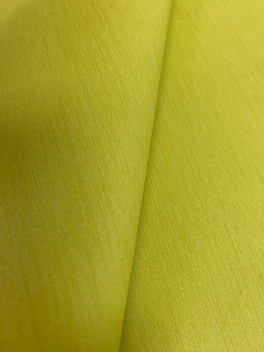 Designer Lime Green Textured Vegan Faux Sisal Leather Upholstery Vinyl WHS 4362