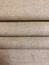 Load image into Gallery viewer, Designer Linen Cream Taupe Stripe Water &amp; Stain Resistant Upholstery Fabric WHS 4523