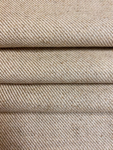 Designer Linen Cream Taupe Stripe Water & Stain Resistant Upholstery Fabric WHS 4523