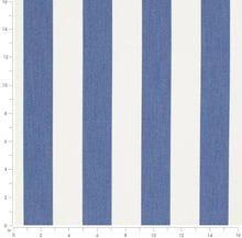 Load image into Gallery viewer, Heavy Duty Outdoor Solution Dyed Acrylic Purple Blue Cream Stripe Upholstery Drapery Fabric CF