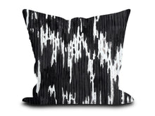 Load image into Gallery viewer, Custom Pillow Cover in Thibaut Abstract Maverick in Black - One Side