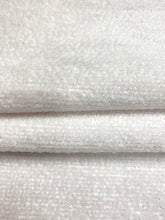 Load image into Gallery viewer, 1.25 Yard Designer Water &amp; Stain Resistant Off White Textured Chenille Upholstery Fabric WHS 4293
