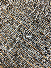 Load image into Gallery viewer, Designer Water &amp; Stain Resistant Black Grey Cream Mustard MCM Mid Century Modern Tweed Upholstery Fabric WHS 4337