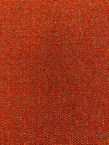 1.3 Yard Designer Burnt Orange Red Beige Tweed Water & Stain Resistant MCM Mid Century Modern Upholstery Fabric WHS 4440