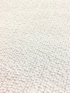 Designer Water & Stain Resistant Indoor Outdoor MCM Mid Century Modern Textured White Boucle Upholstery Fabric WHS 4333