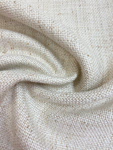 1.8 Yard Designer Heavy Duty Oatmeal Beige Linen Viscose MCM Mid Century Modern Water & Stain Resistant Upholstery Fabric WHS 4535