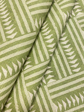 Load image into Gallery viewer, Lewis &amp; Wood Chekerbox Cactus Green Geometric Cotton Linen Upholstery Drapery Fabric WHS 4354
