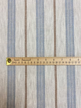 Load image into Gallery viewer, Designer Water &amp; Stain Resistant Beige Grey Brown Nautical Stripe Upholstery Fabric WHS 4243