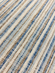 1.75 Yard Kravet 34309.516 Cream Brown Blue Stripe Upholstery Fabric WHS 4242