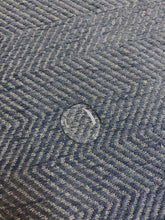 Load image into Gallery viewer, Designer Water &amp; Stain Resistant Navy Blue Chevron Herringbone Chenille Upholstery Fabric WHS 4288