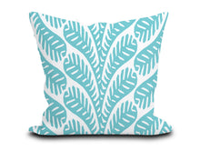Load image into Gallery viewer, Custom Pillow Cover in Thibaut Ginger Spa Blue  - One Side
