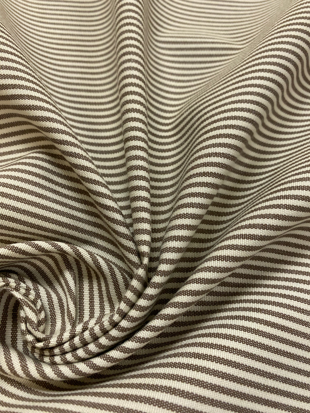 Clarence House Ticking Stripe Beige Brown Indoor Outdoor Water & Stain Resistant Upholstery Fabric WHS 4317
