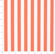 Load image into Gallery viewer, Heavy Duty Outdoor Solution Dyed Acrylic Orange Cream Stripe Upholstery Drapery Fabric CF