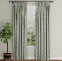 Load image into Gallery viewer, Spanish Made Paisley Turquoise Aqua Blue Grey White Upholstery Drapery Fabric CF