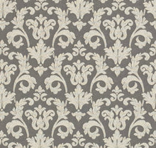 Load image into Gallery viewer, Spanish Made Damask Brocade Grey Silver Upholstery Drapery Fabric CF