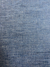 Load image into Gallery viewer, Designer Water Stain Resistant MCM Mid Century Modern French Blue Chenille Water &amp; Stain Resistant Upholstery Fabric WHS 4323