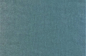 Designer Teal Blue Textured Vegan Faux Leather MCM Mid Century Modern Vinyl Upholstery Fabric