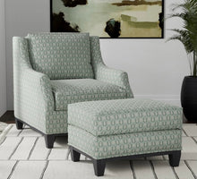 Load image into Gallery viewer, Spanish Made Brocade Damask Turquoise Aqua Blue Grey White Upholstery Drapery Fabric CF