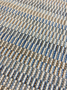 1.25 Yard Kravet Crypton 34694-521 Mustard Cream Navy Blue Brown Geometric Water & Stain Resistant Upholstery Fabric WHS 4339