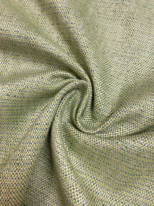 1 1/2 Yd Designer Indoor Outdoor Lime Green Teal Cream MCM Mid Century Modern Water & Stain Resistant Upholstery Fabric WHS 4327