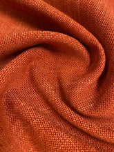 Load image into Gallery viewer, Designer Water &amp; Stain Resistant Tweed Coral Orange MCM Mid Century Modern Upholstery Fabric WHS 4340