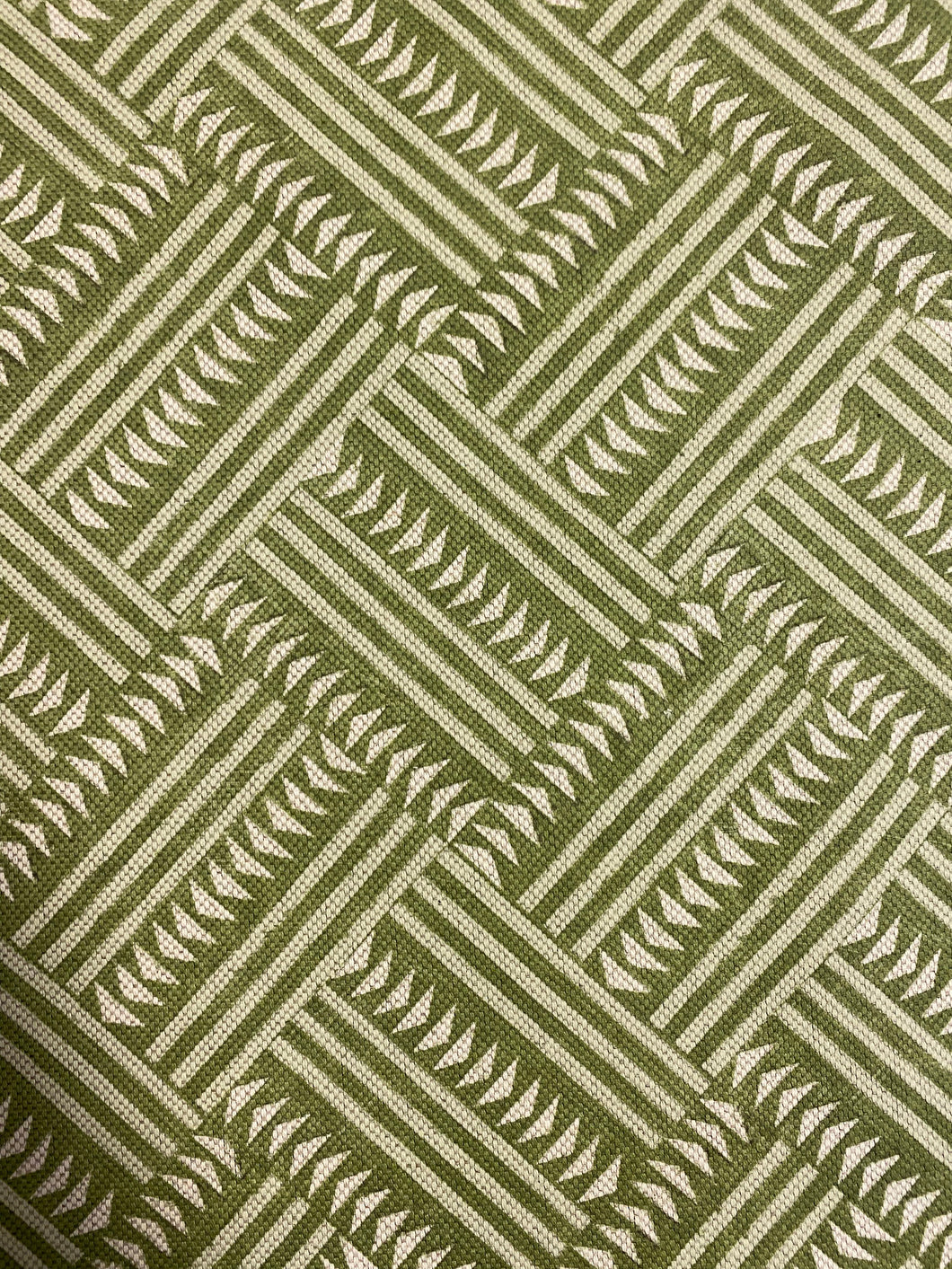 Lewis & Wood Chekerbox Cactus Green Geometric Cotton Linen Upholstery Drapery Fabric WHS 4354