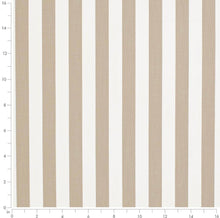Load image into Gallery viewer, Heavy Duty Outdoor Solution Dyed Acrylic Tan Beige Cream Stripe Upholstery Drapery Fabric CF