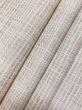 Load image into Gallery viewer, Designer Beige Cream MCM Mid Century Modern Textured Water &amp; Stain Resistant Upholstery Fabric WHS 4542