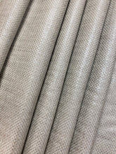 Load image into Gallery viewer, Designer Silver Metallic Woven MCM Mid Century Modern Linen Viscose Upholstery Fabric WHS 4231