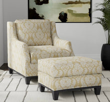 Load image into Gallery viewer, Spanish Made Damask Brocade Mustard Gold Beige Upholstery Drapery Fabric CF