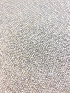 Designer Heavy Duty Grey Cream Nubby Belgian Linen Water & Stain Resistant Upholstery Fabric WHS 4357