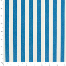 Load image into Gallery viewer, Heavy Duty Outdoor Solution Dyed Acrylic Royal Blue Cream Stripe Upholstery Drapery Fabric CF