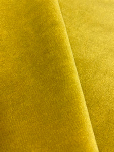 Designer Mustard Yellow Chartreuse Water & Stain Resistant Mohair Cotton Velvet Upholstery Fabric STA 4420