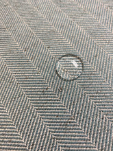 Load image into Gallery viewer, 1.75 Yard Designer Water &amp; Stain Resistant Aqua Blue Speckled Herringbone MCM Mid Century Modern Upholstery Fabric WHS 4224