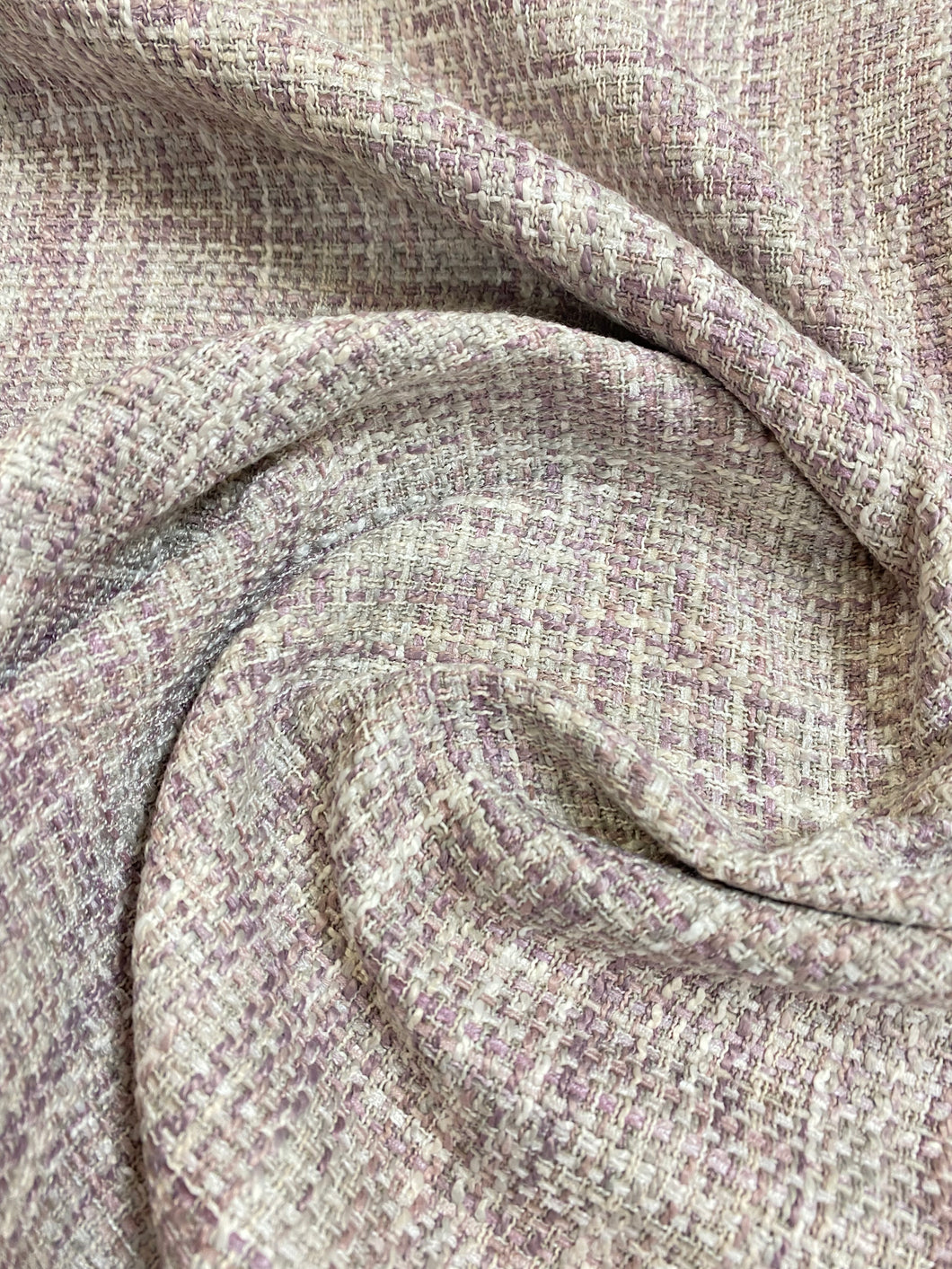 Designer MCM Mid Century Modern Lilac Lavender White Grey Water & Stain Resistant Upholstery Fabric 4259