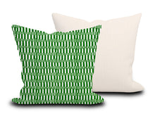 Load image into Gallery viewer, Custom Pillow Cover in Thibaut GoGo Emerald Green  - One Side