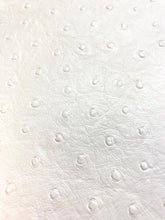 Load image into Gallery viewer, Designer Cream Ostrich Faux Leather Upholstery Vinyl WHS 4377