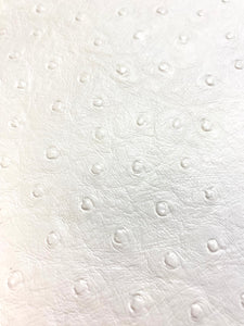 Designer Cream Ostrich Faux Leather Upholstery Vinyl WHS 4377