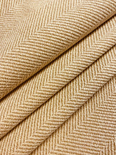 Load image into Gallery viewer, Designer Beige Herringbone Tweed Water &amp; Stain Resistant Upholstery Fabric WHS 4537