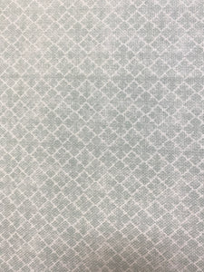 1.25 Yard Designer Cream Seafoam Green Geometric Cotton Linen Upholstery Fabric WHS 4376