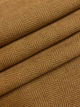 Load image into Gallery viewer, Designer Caramel Brown Diamond Geometric Upholstery Fabric WHS 4331