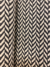 Load image into Gallery viewer, Designer Grey Ivory Herringbone MCM Mid Century Modern Water &amp; Stain Resistant Upholstery Fabric