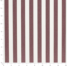 Load image into Gallery viewer, Heavy Duty Outdoor Solution Dyed Acrylic Wine Red Cream Stripe Upholstery Drapery Fabric CF
